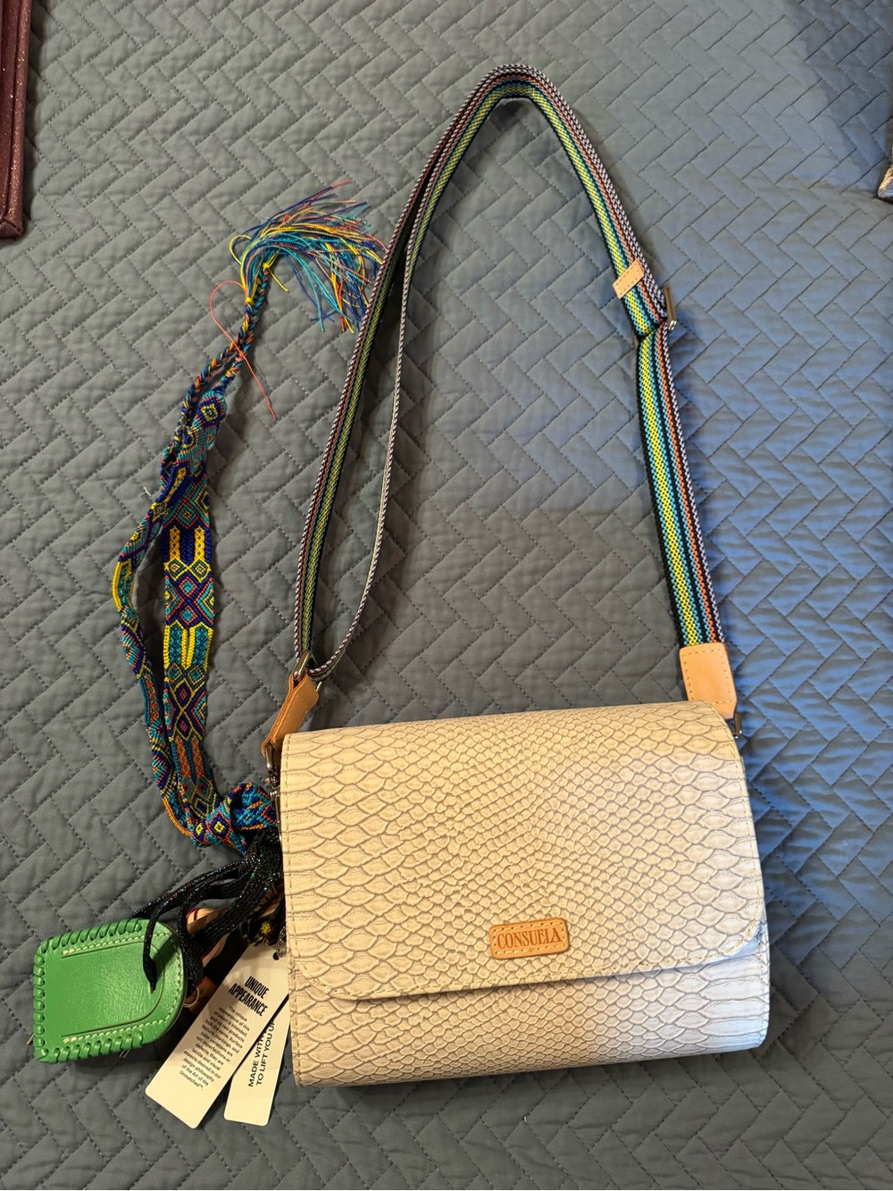NWT Consuela Thunderbird On the Town Crossbody Bag - Embossed Snake